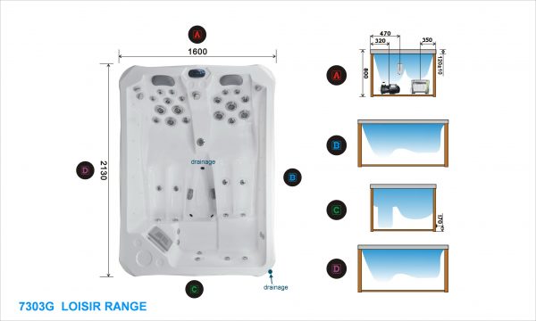 SPA  COOKIES TURBOFLOW ,3 places, 33 jets,  Gamme LOISIR