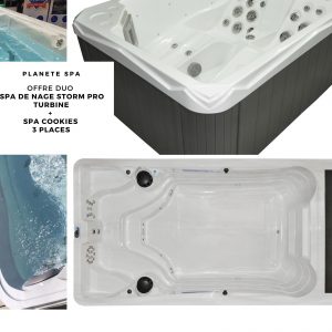 spa de nage Storm pro + spa cookies 3 places par Blue Lagoon spas