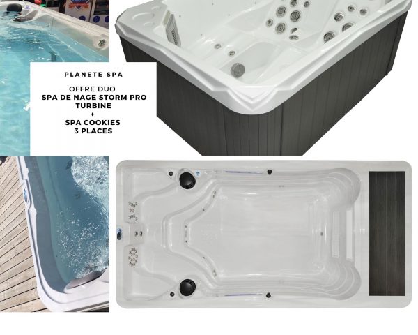 spa de nage Storm pro + spa cookies 3 places par Blue Lagoon spas