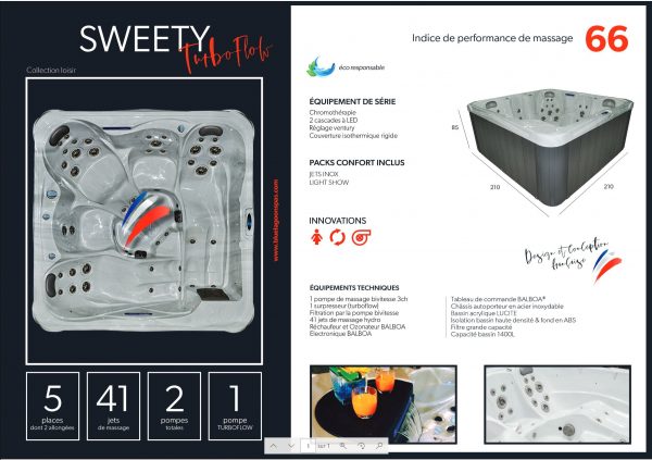 SPA  SWEETY turboflow 5 places 41 jets