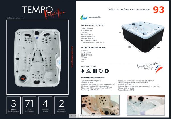 spa tempo 3 places relaxation blue lagoon spas