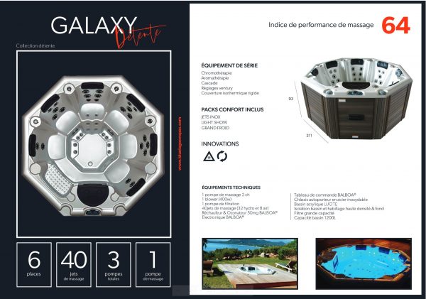 Spa octogonale GALAXY blue lagoon spas